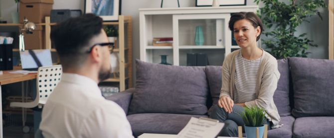 admission coordinator talking to client